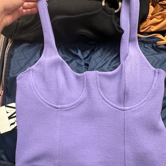 Zara Violet Cropped Bustier Top - Picture 1 of 1